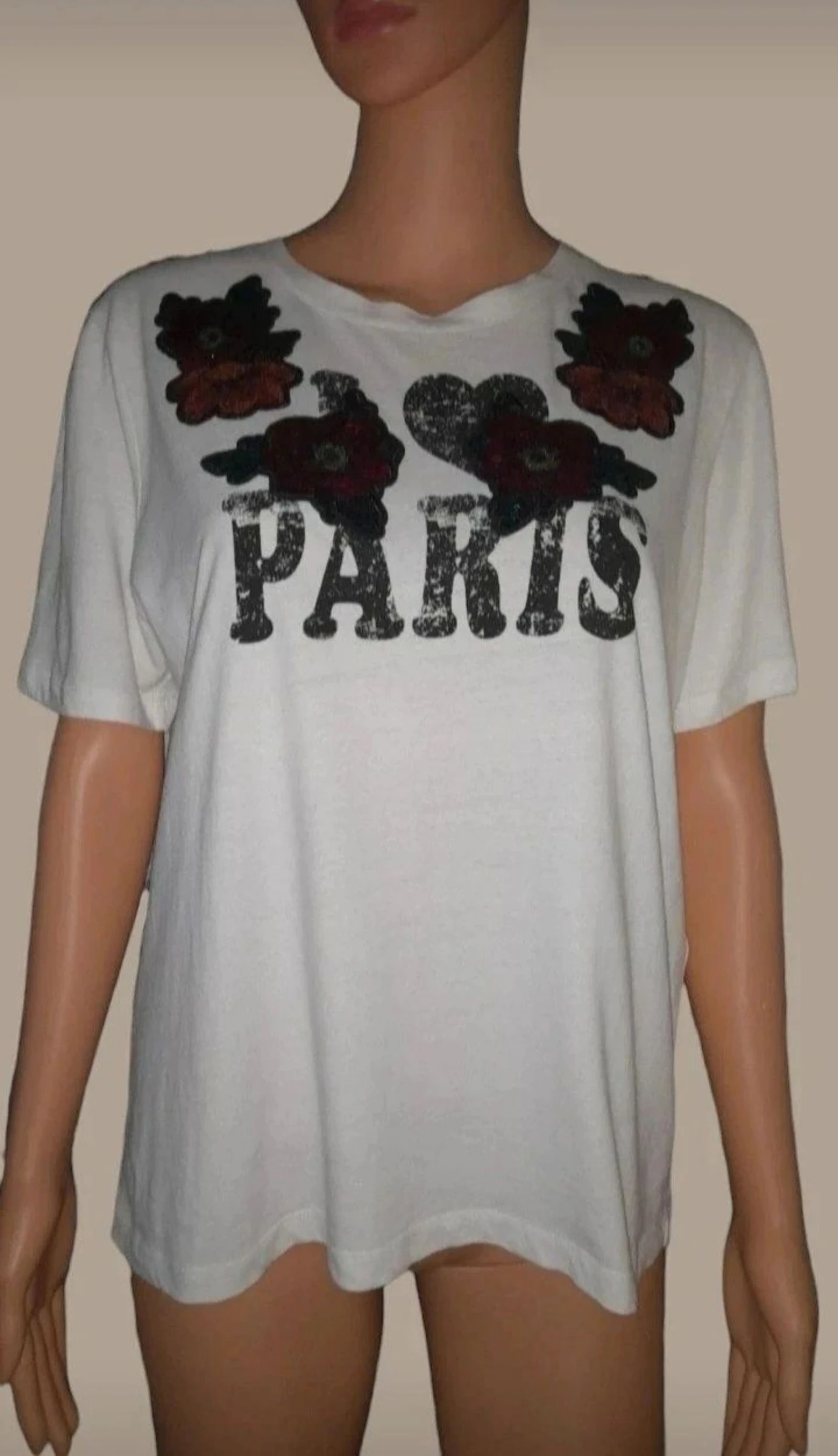 T-shirt Maje Paris modèle Toulouse écru taille 2